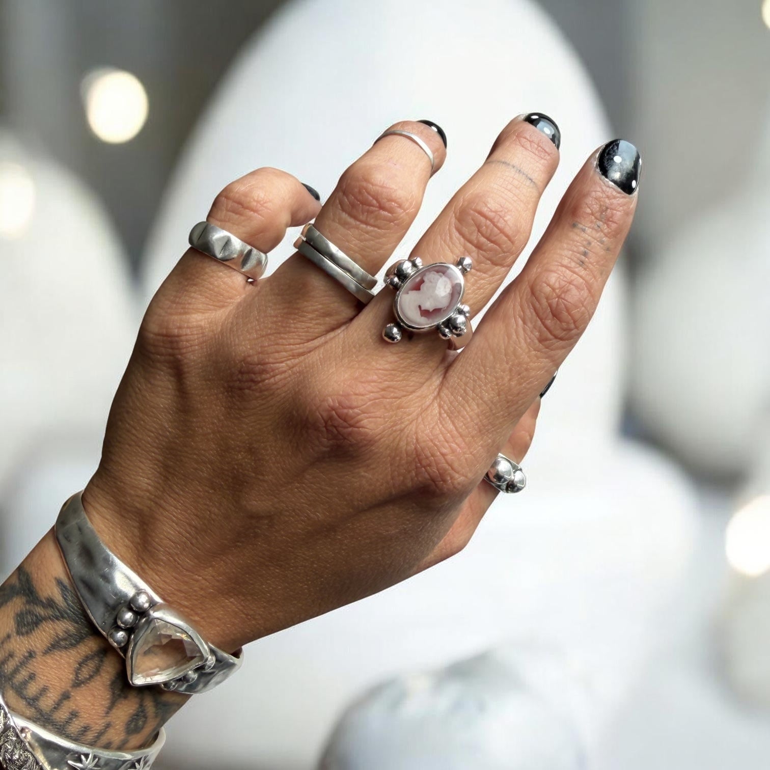 Anillo Camafeo Aurelia - Carmín