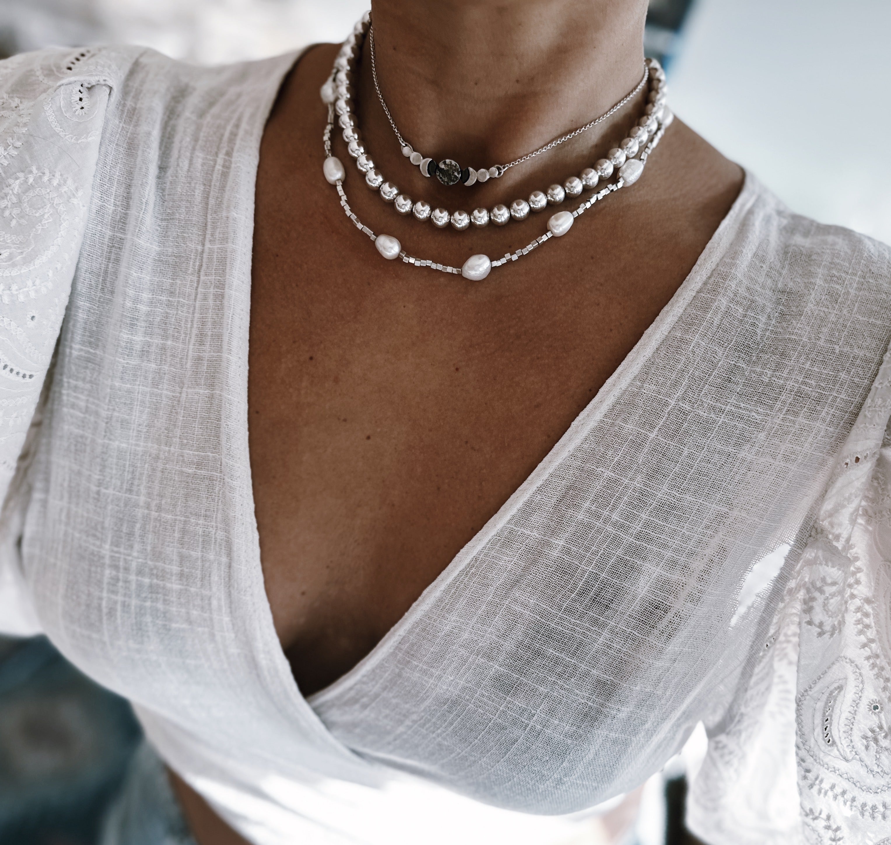 Collar Rocking Balls - Total Silver