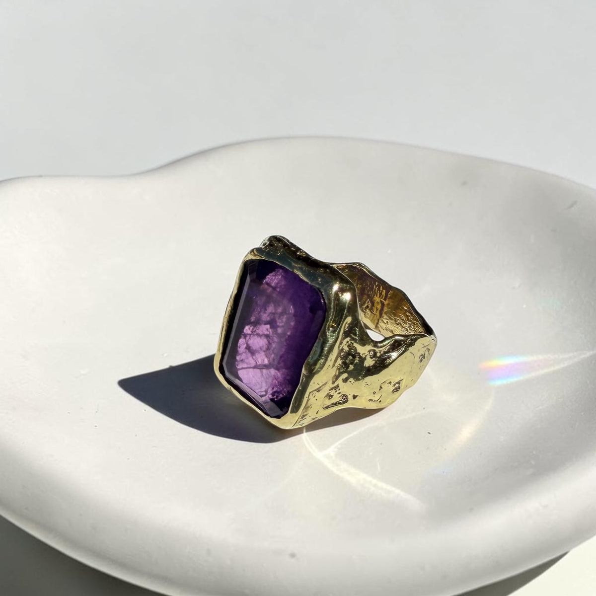 Anillo El Monarca Bronce - Amatista