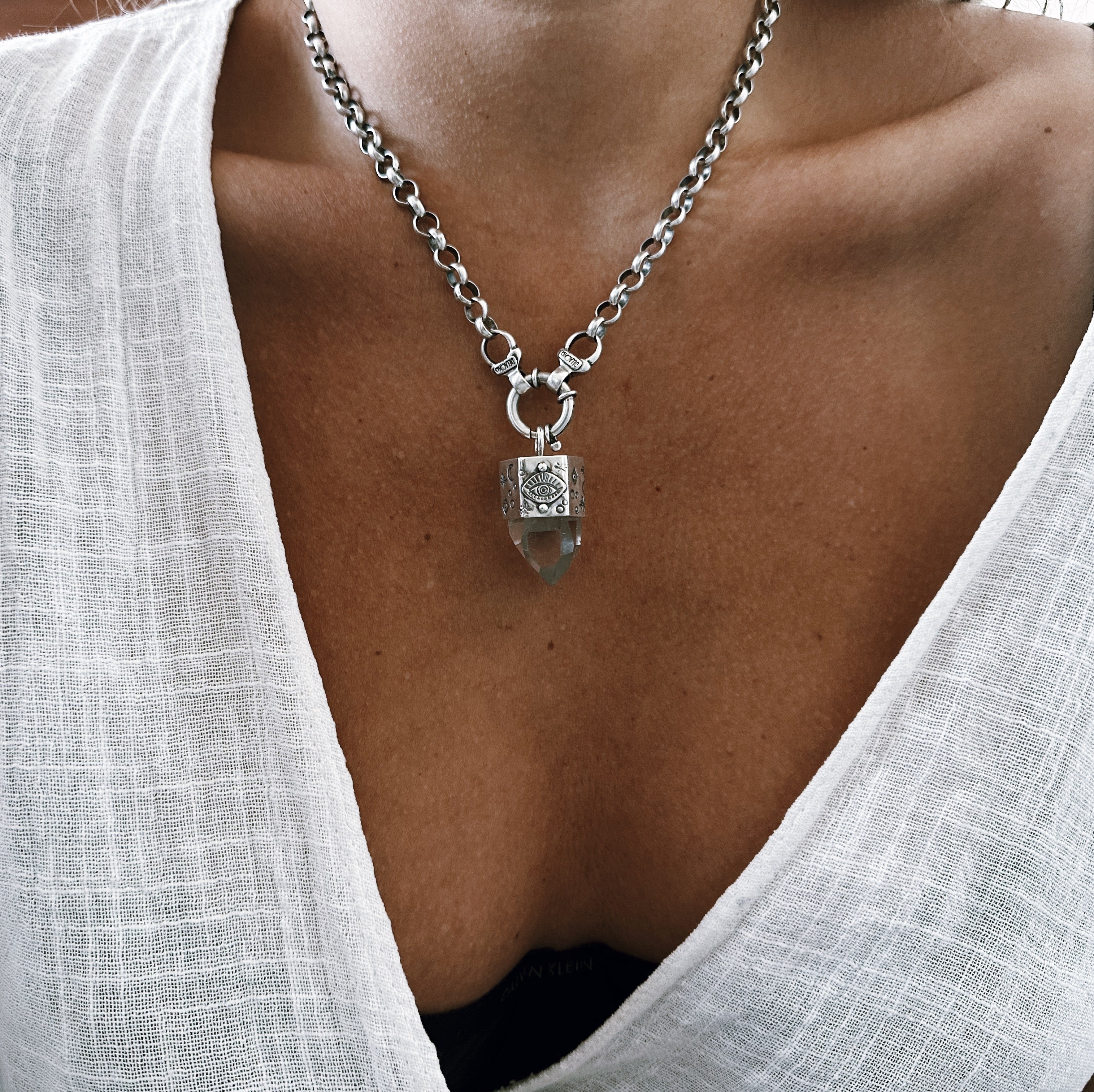 Colgante Puntas Misticas ~ Cuarzo “L”