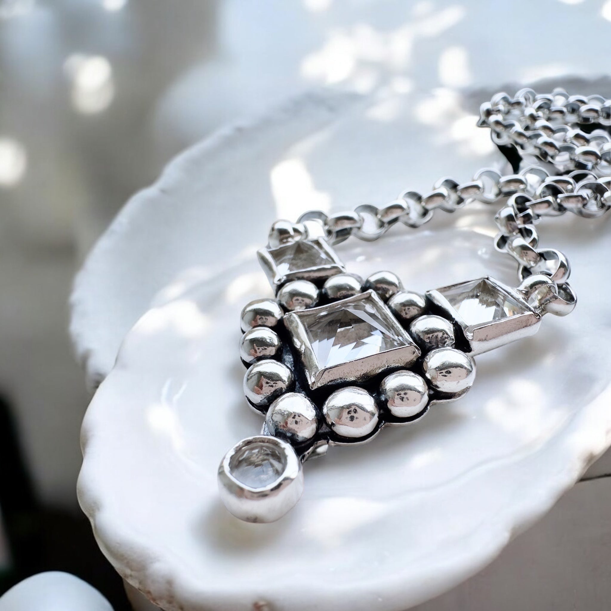 Collar Joyce- Topacio Blanco - PREVENTA