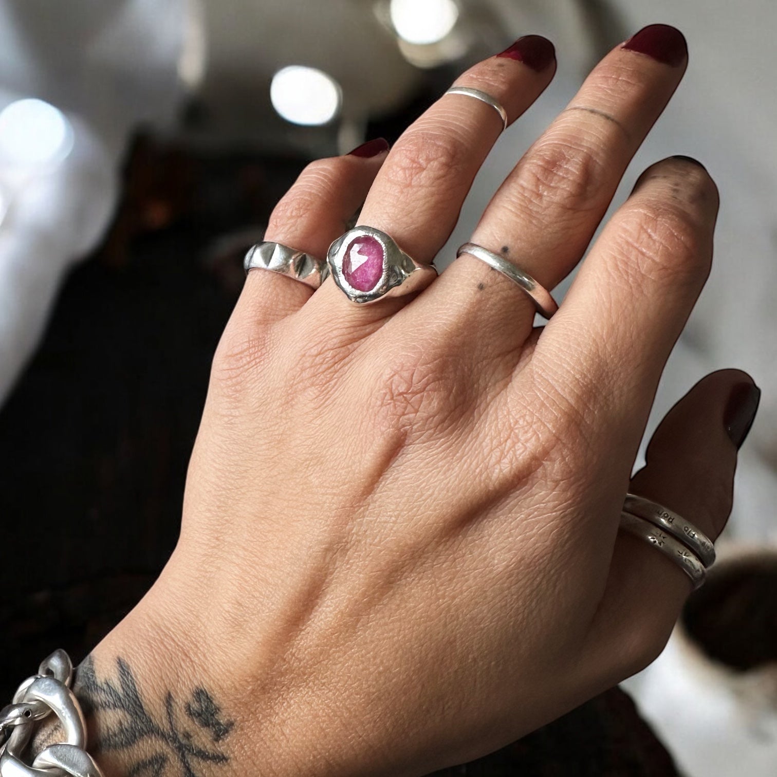 Anillo Rosa Salvaje - talla 14