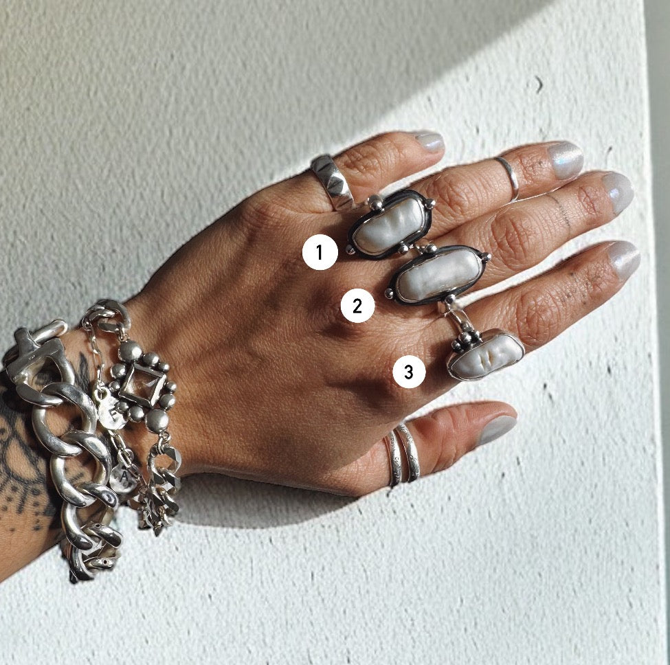 Anillo Perlas Barrocas
