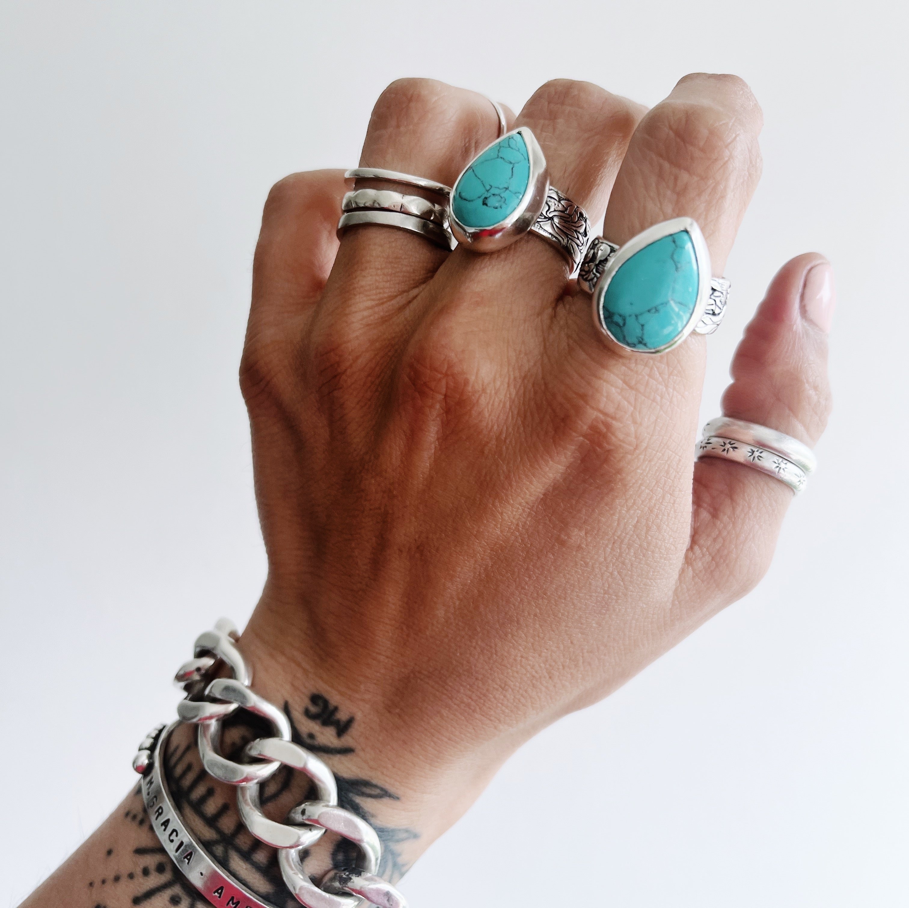 Anillo Flamenco Gota / Piedra a eleccion