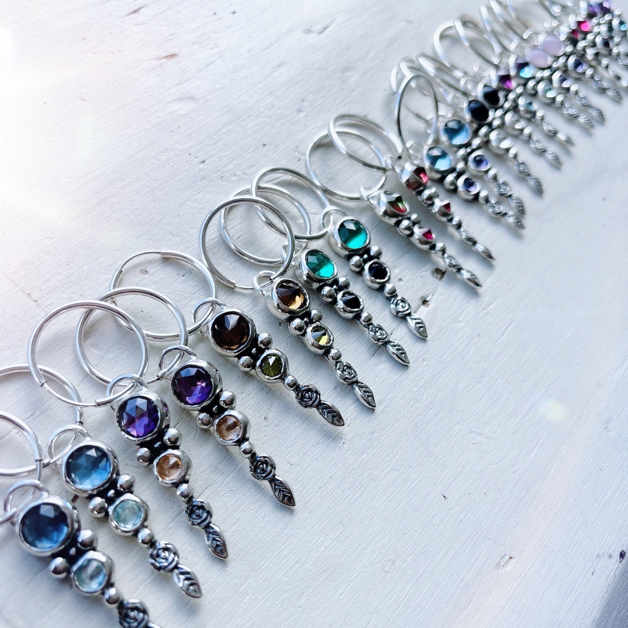 Aros Rosa Trepadora / varias piedras