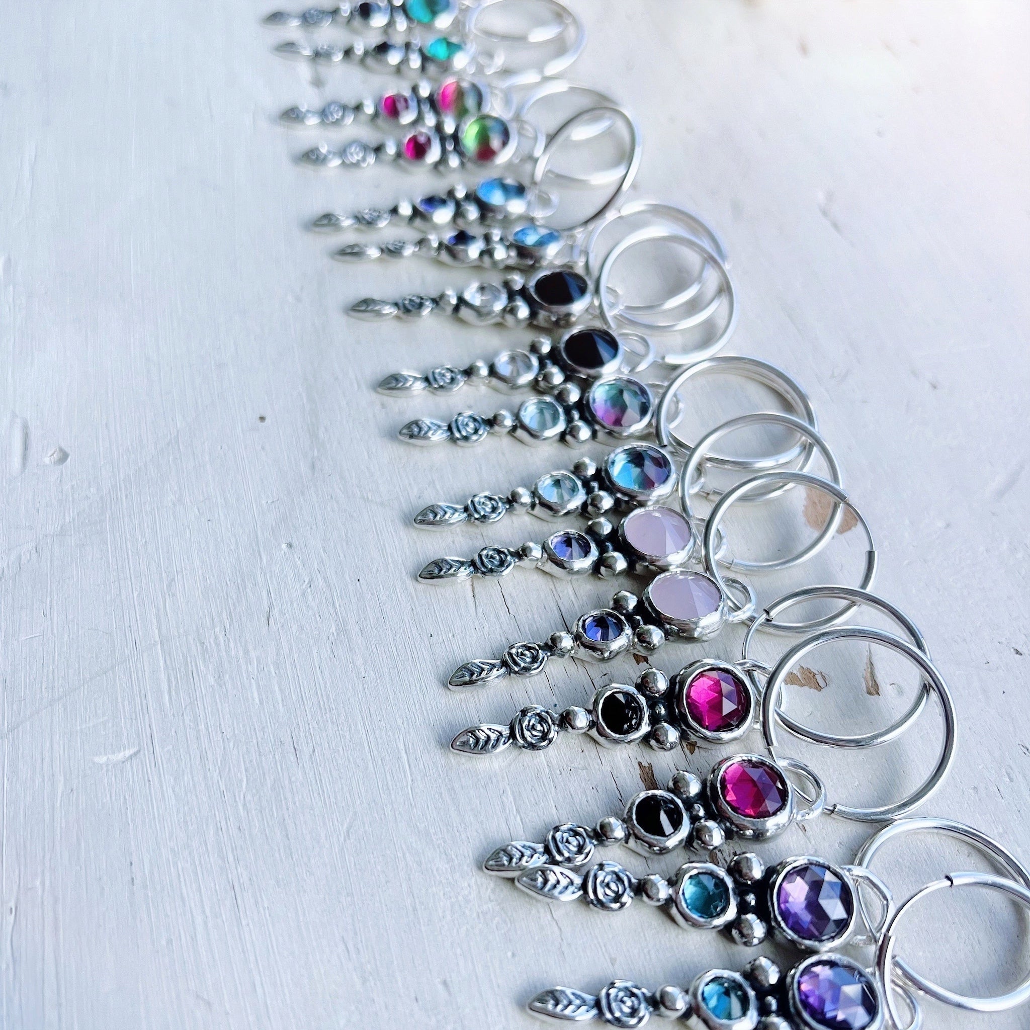 Aros Rosa Trepadora / varias piedras