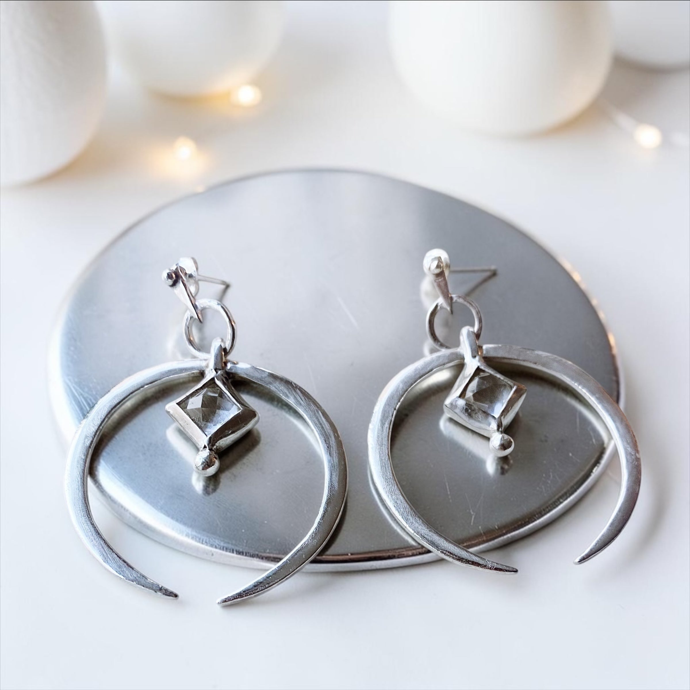 Aros Turcos + Topacio Blanco