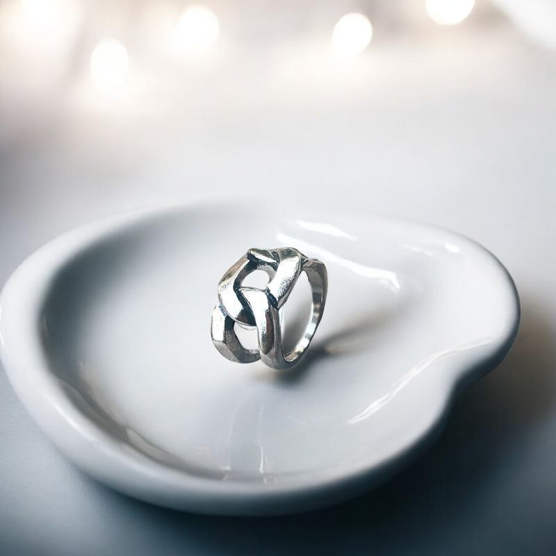 Anillo Eslabon Aplastado