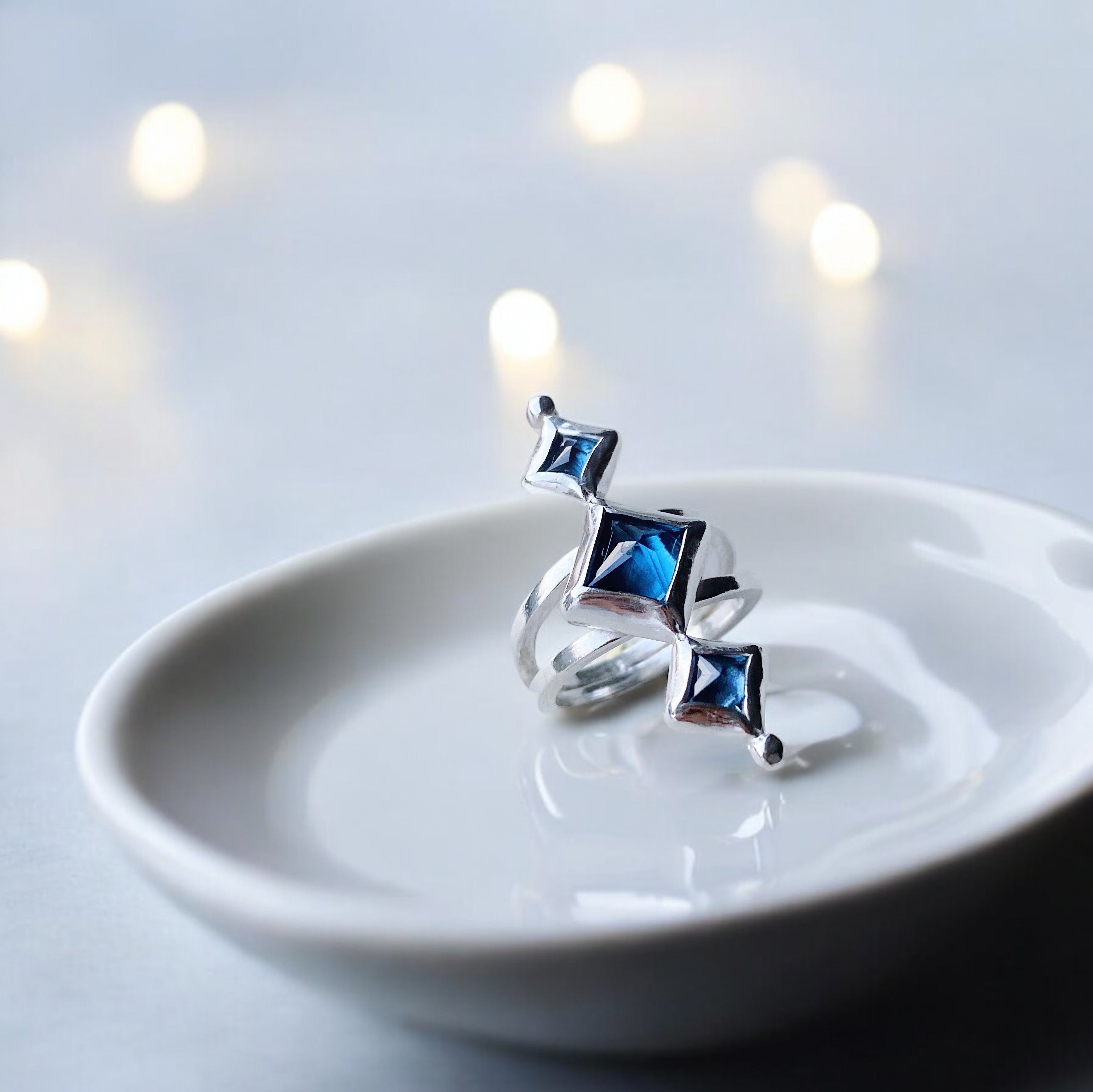 Anillo Ankara - Topacio London Blue