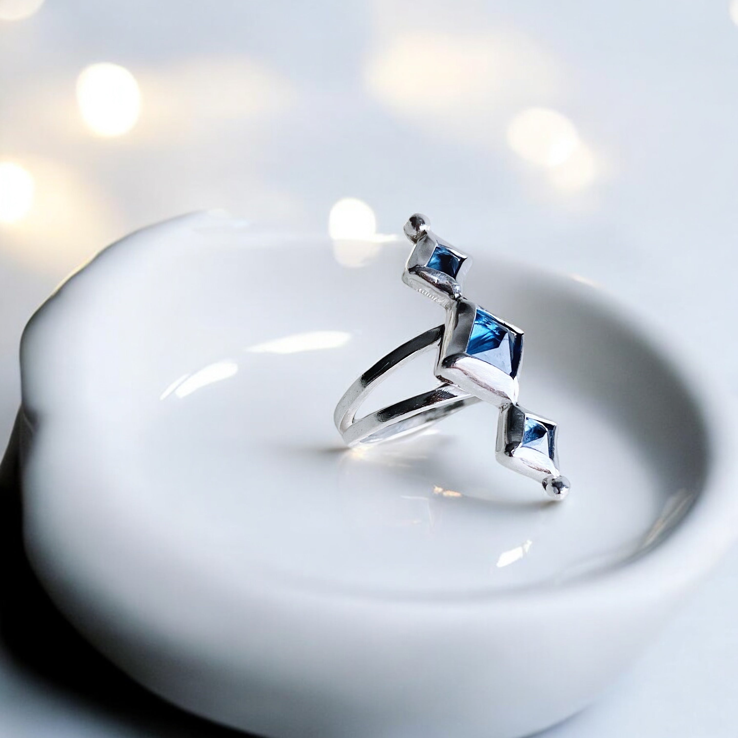 Anillo Ankara - Topacio London Blue