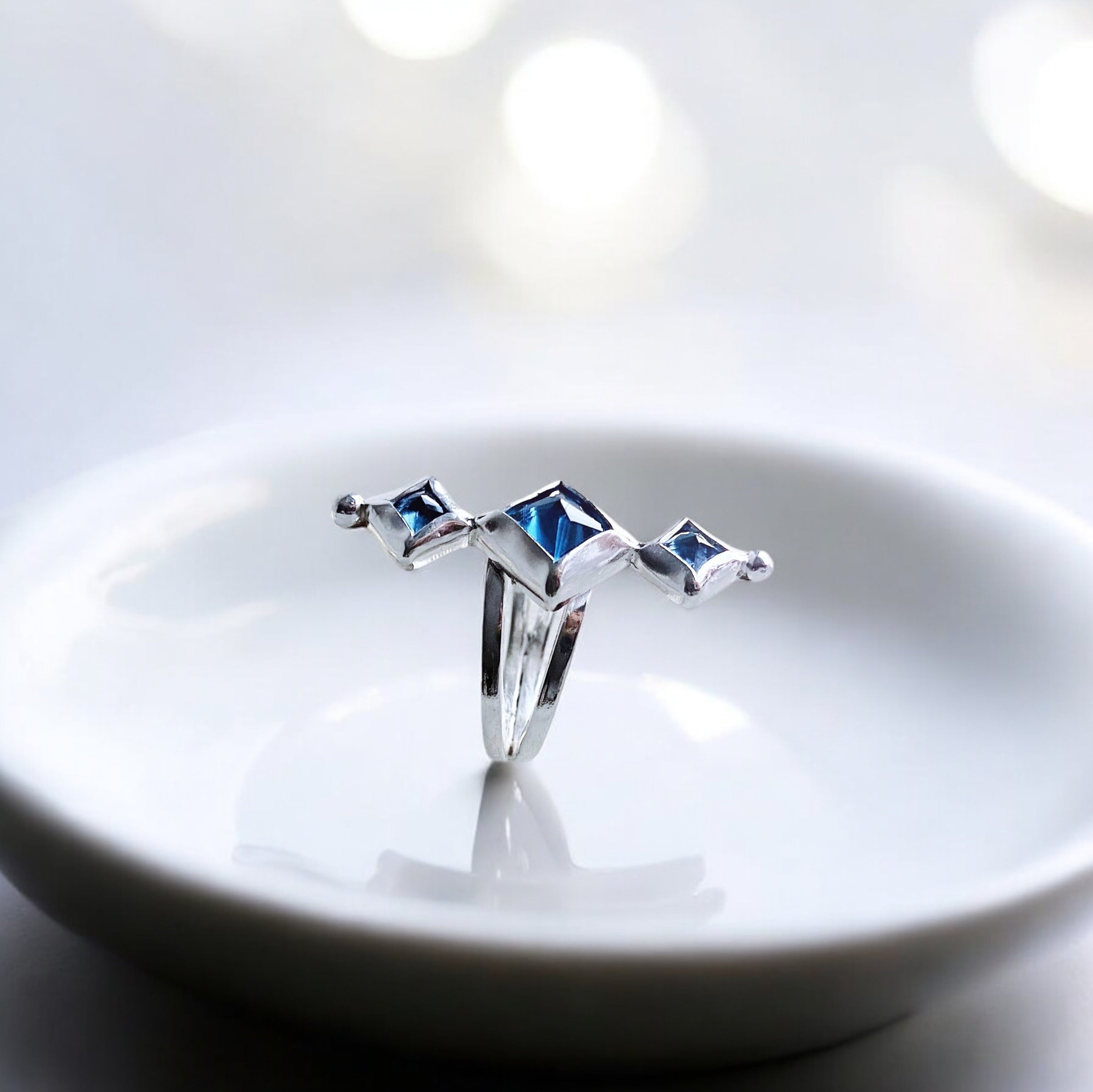 Anillo Ankara - Topacio London Blue