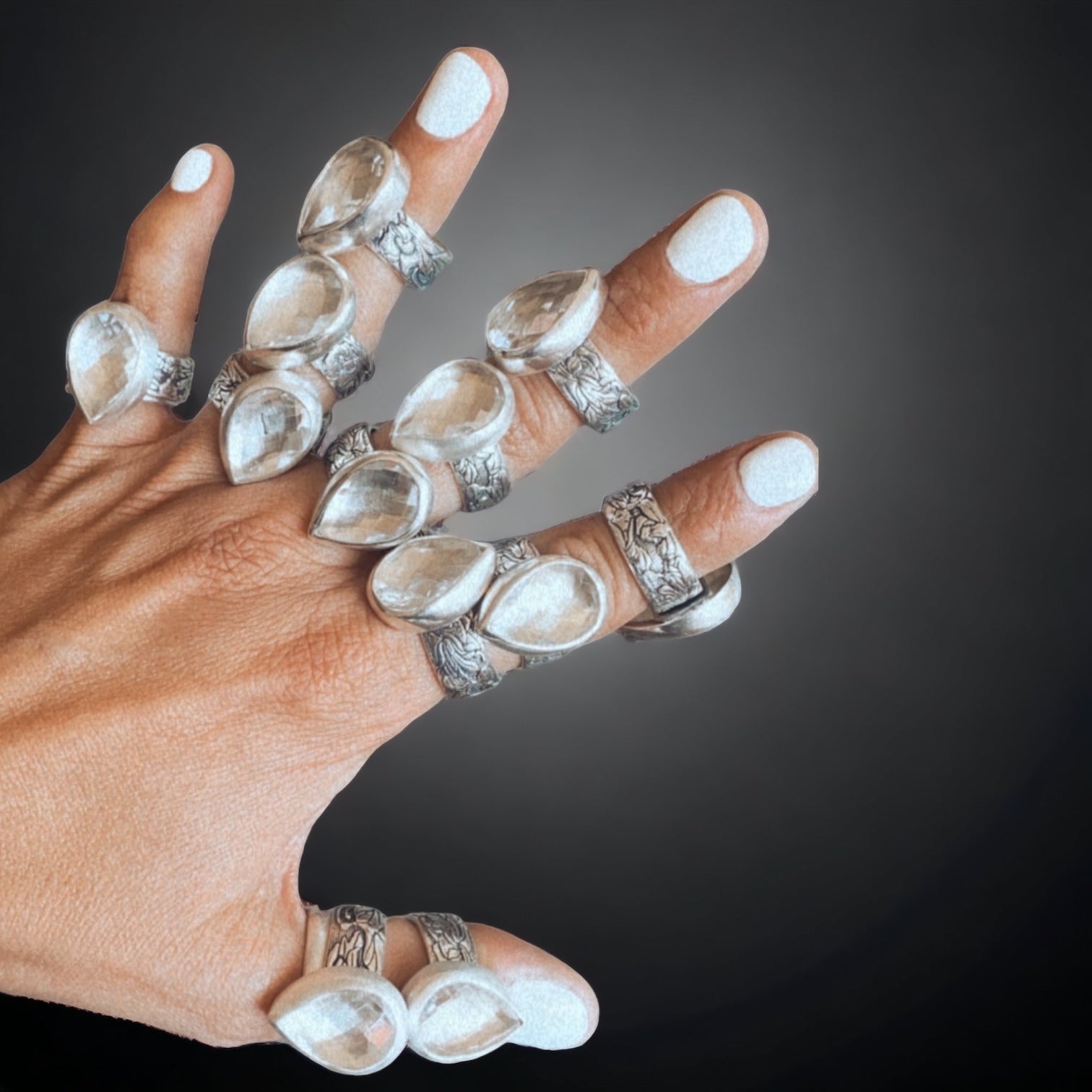 Anillo Flamenco Gota Cristal