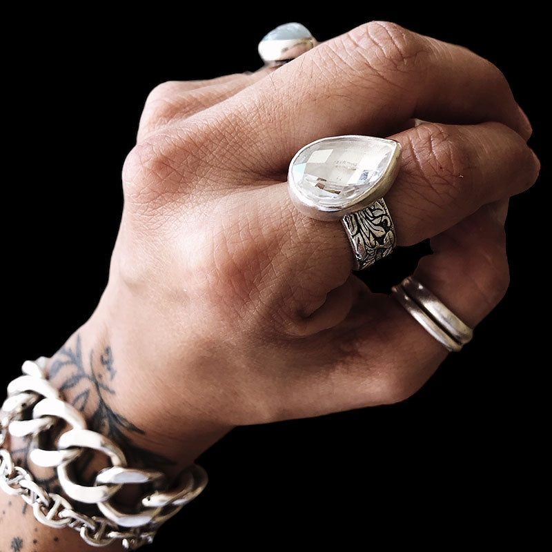 Anillo Flamenco Gota / Piedra a eleccion