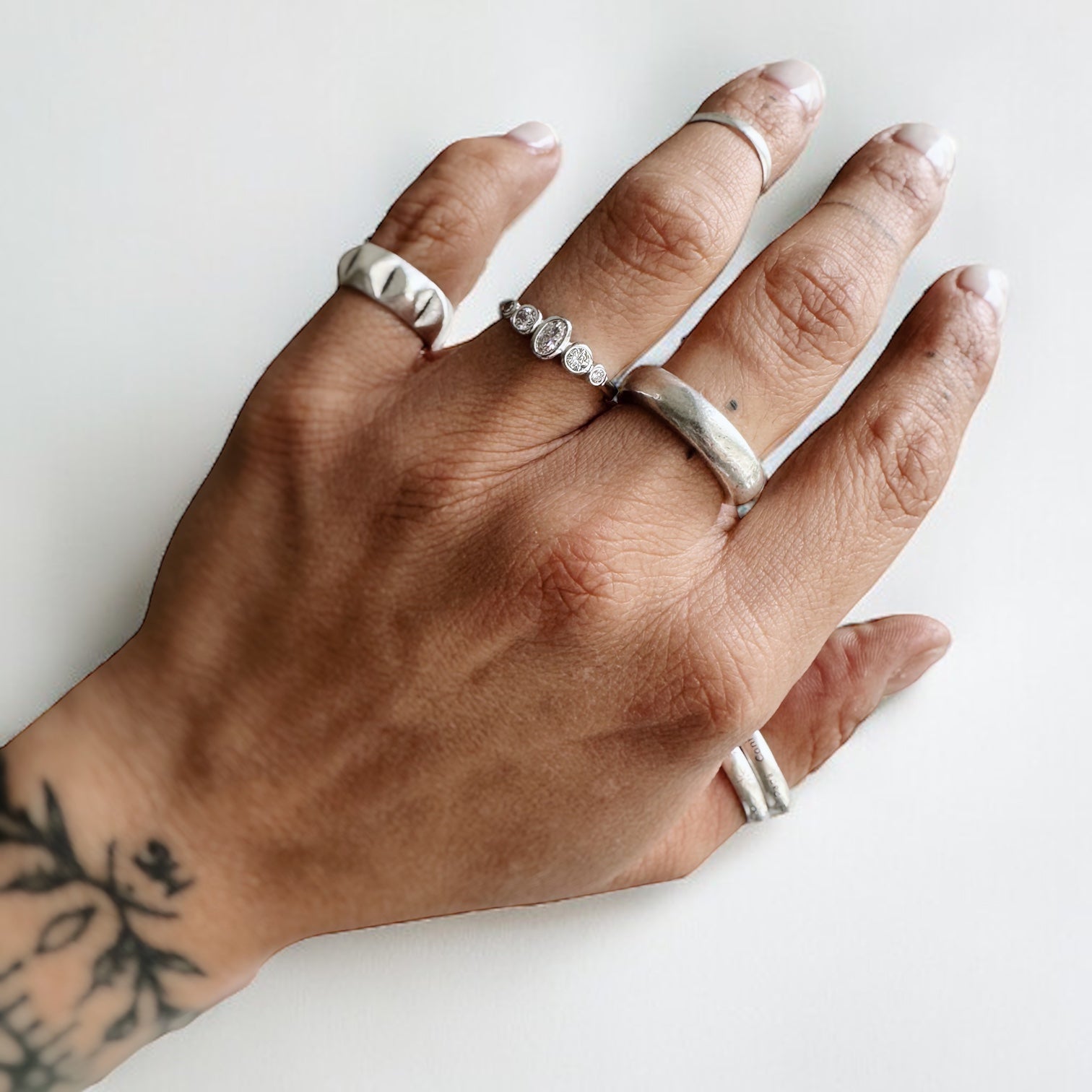 Anillo Argolla Media Caña XL