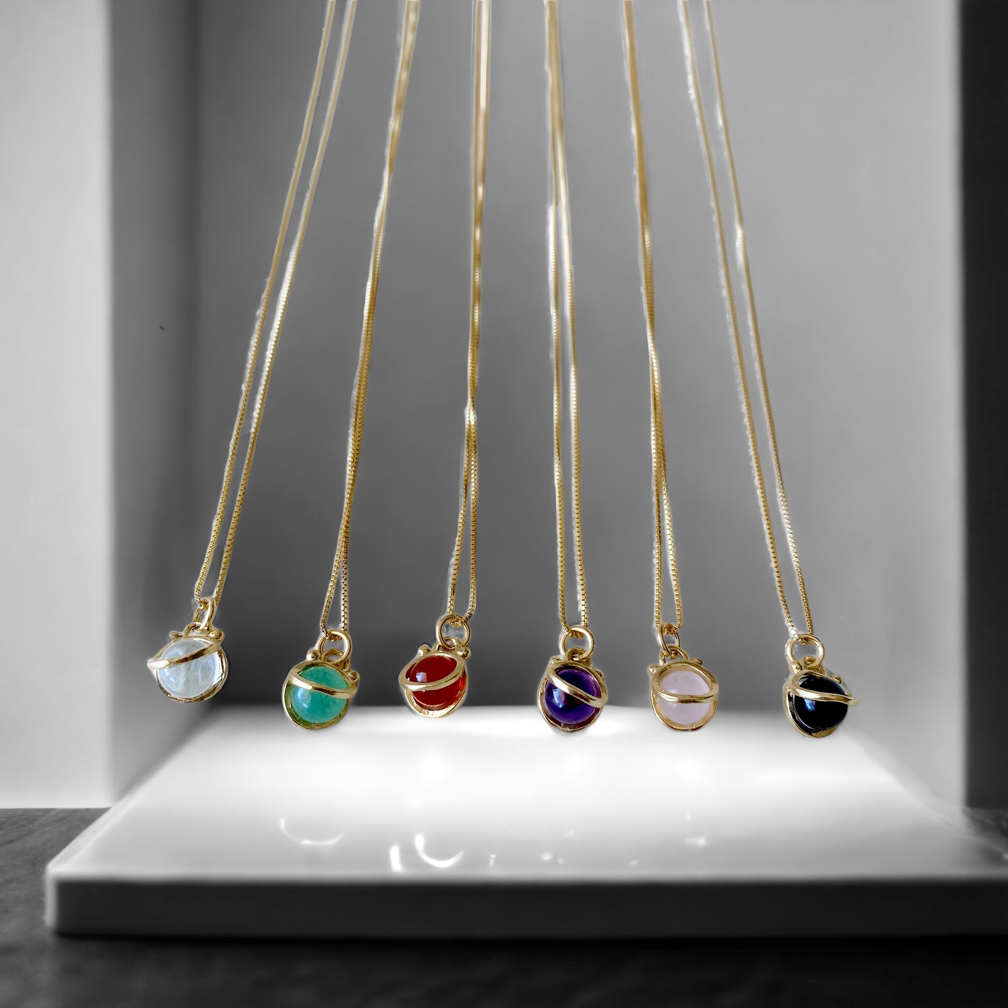 Collar Mini Halo S Gold / Piedra a eleccion