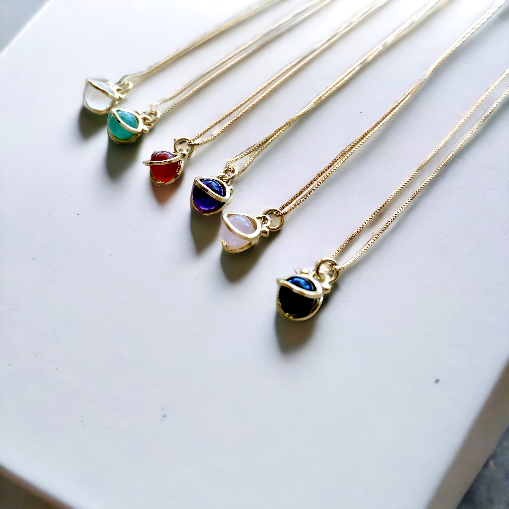 Collar Mini Halo S Gold / Piedra a eleccion