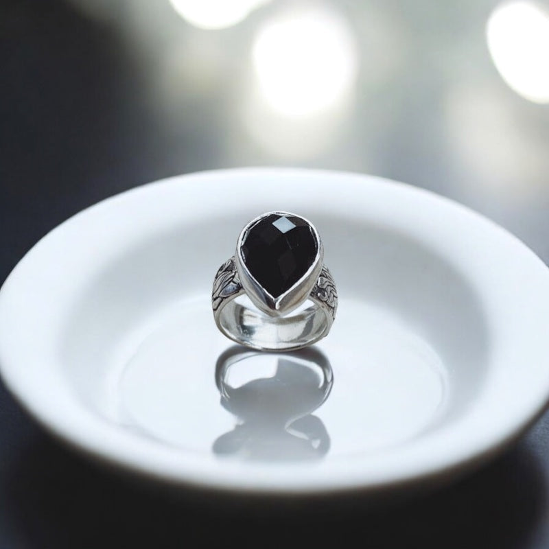 Anillo Flamenco Gota Onix