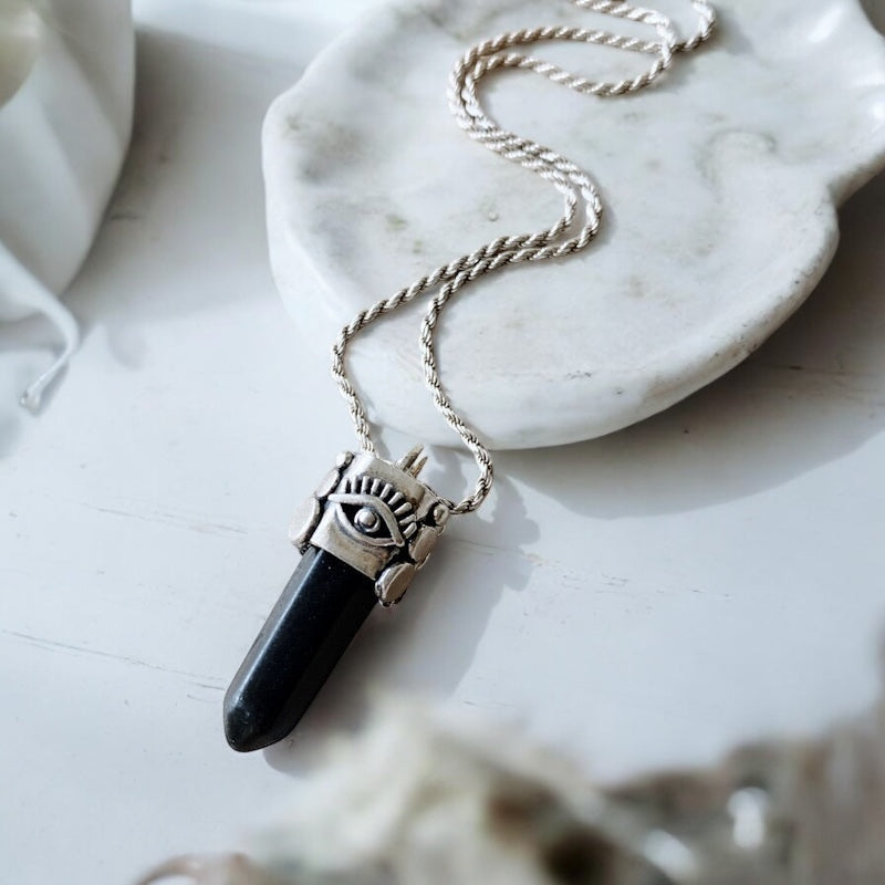 Colgante Punta Onix Ojo De la Suerte