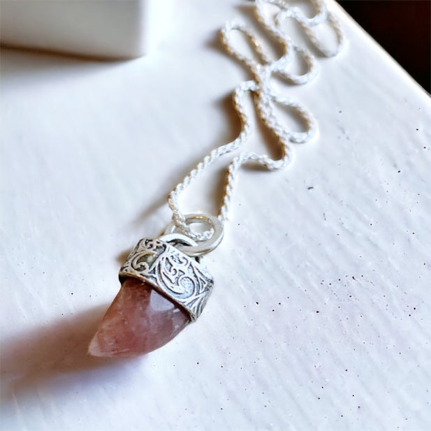 Colgante Mini Cuerno Flamenco - Varias Piedras