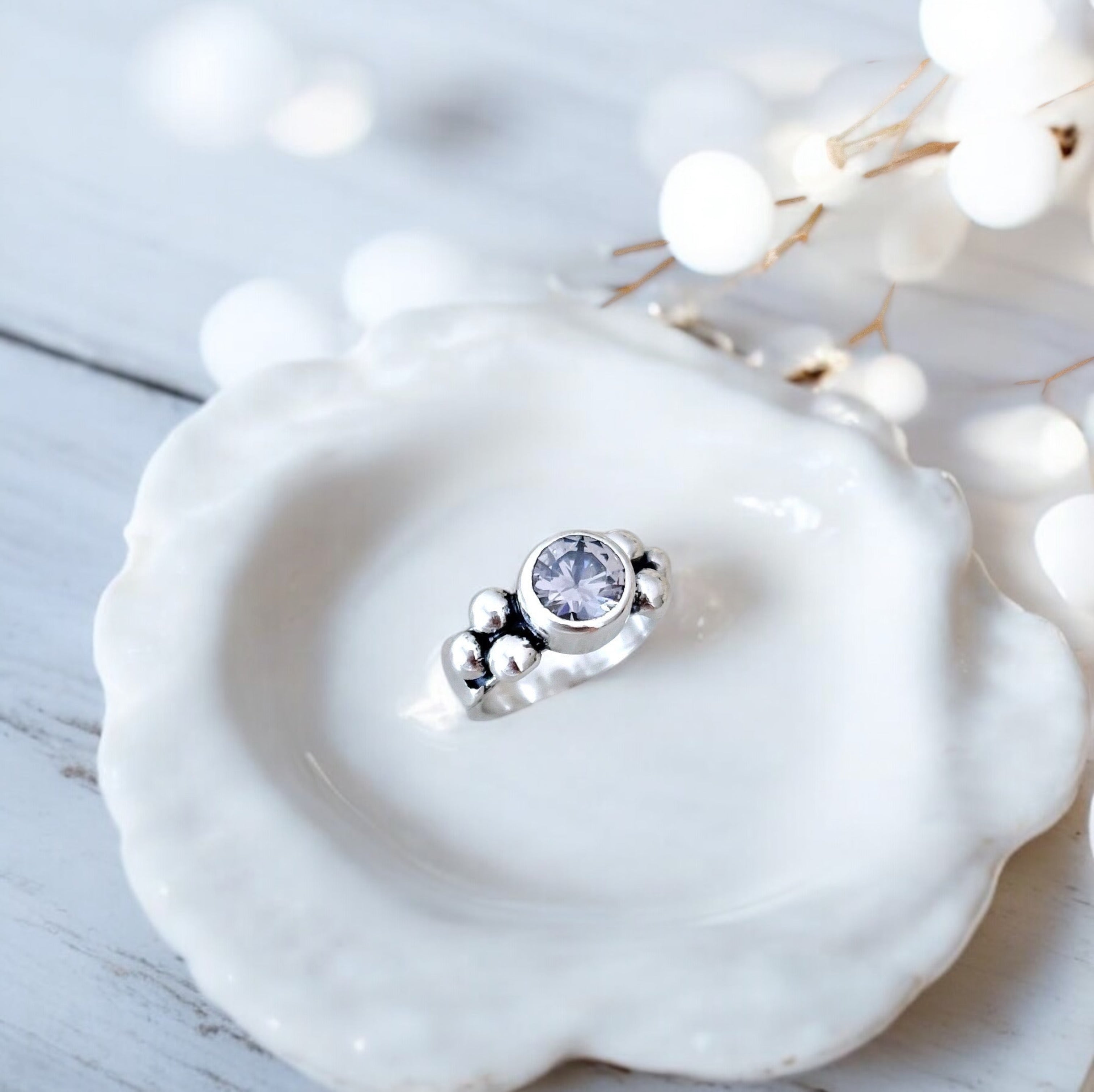 Anillo Elisa Lunar Salt & Pepper