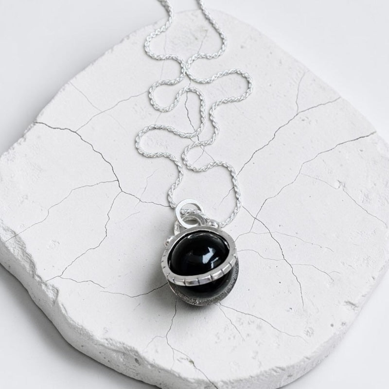 Collar Halo Antiestress Obsidiana "XS"