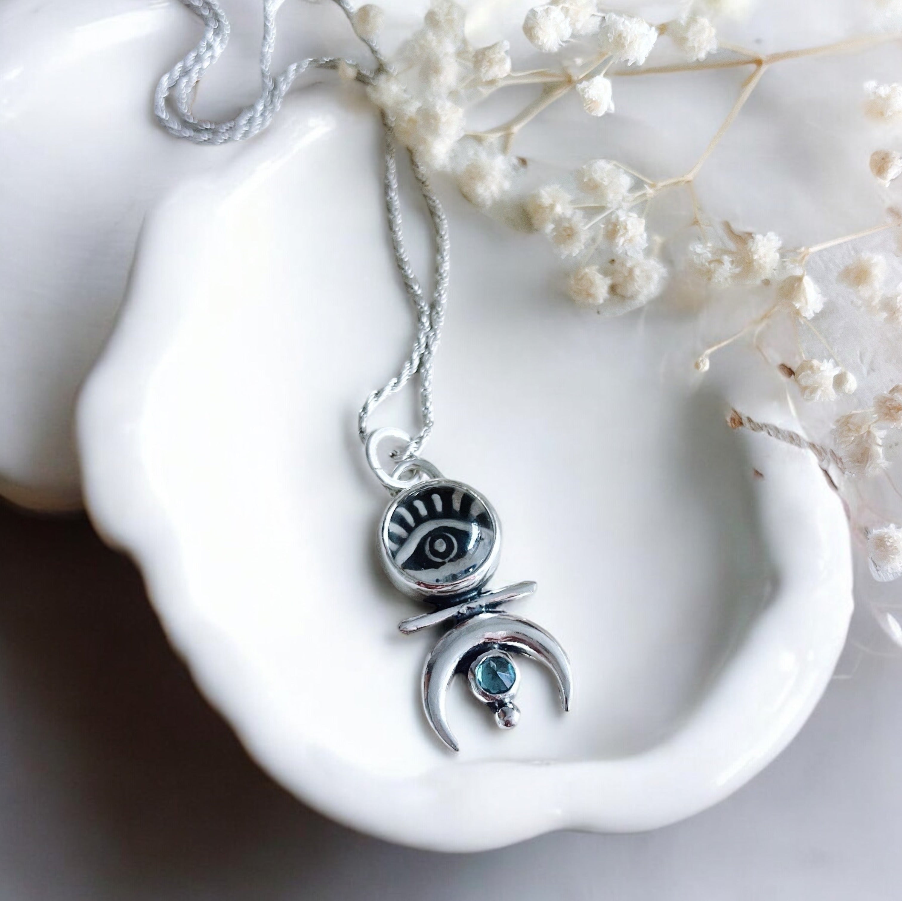 Colgante Ojo Protector Runa Islandia Topacio