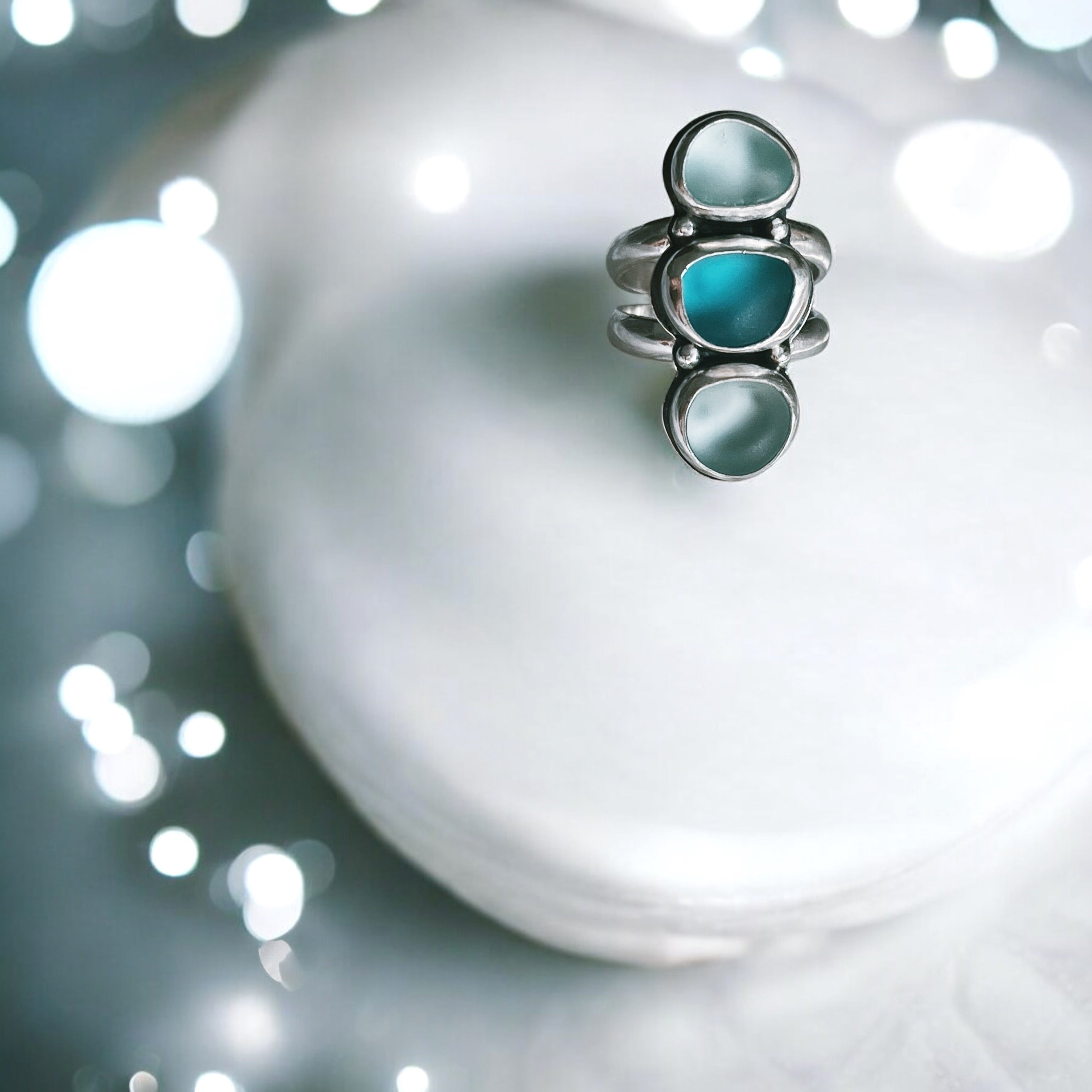 Anillo Amalfi Sea Glass - 3