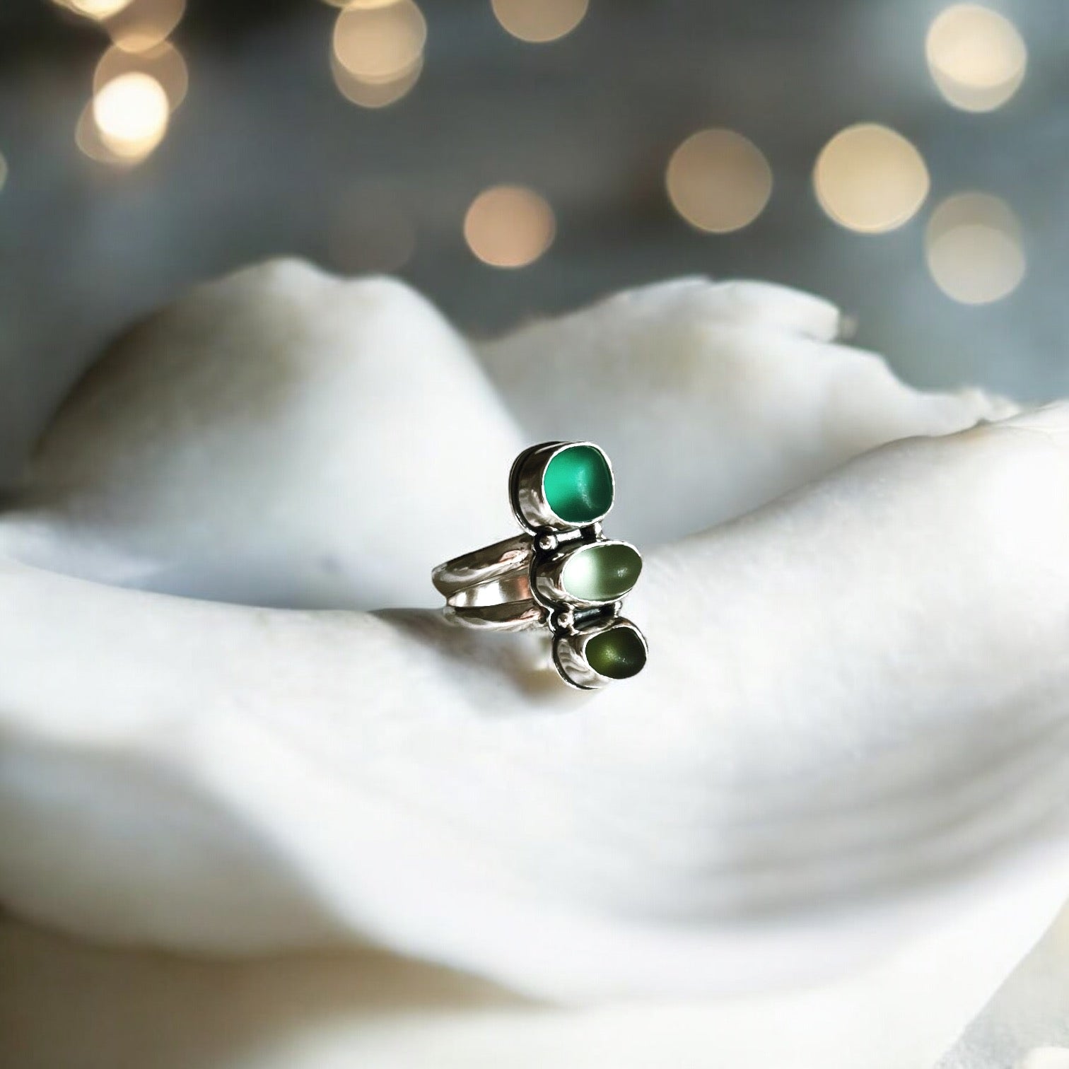Anillo Amalfi Sea Glass - 1