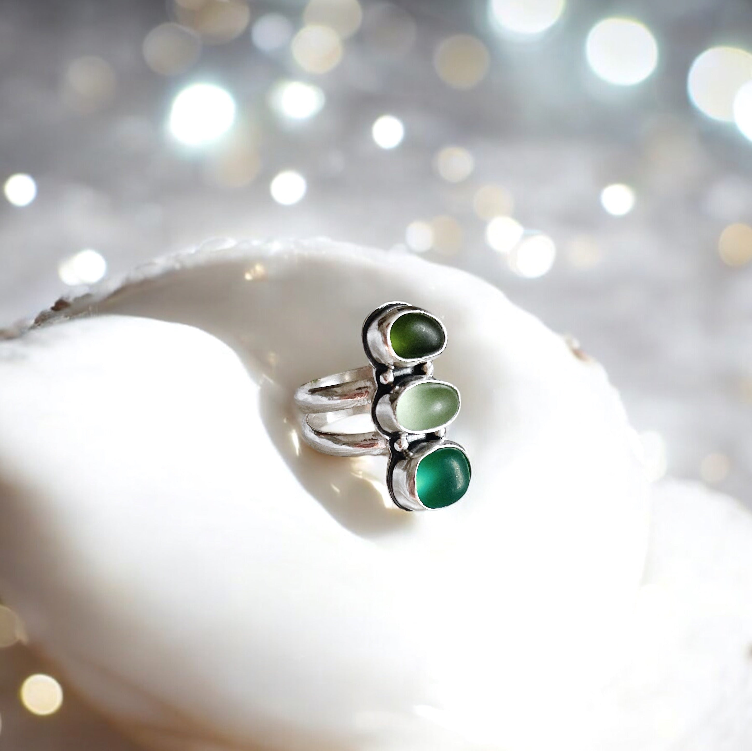 Anillo Amalfi Sea Glass - 1