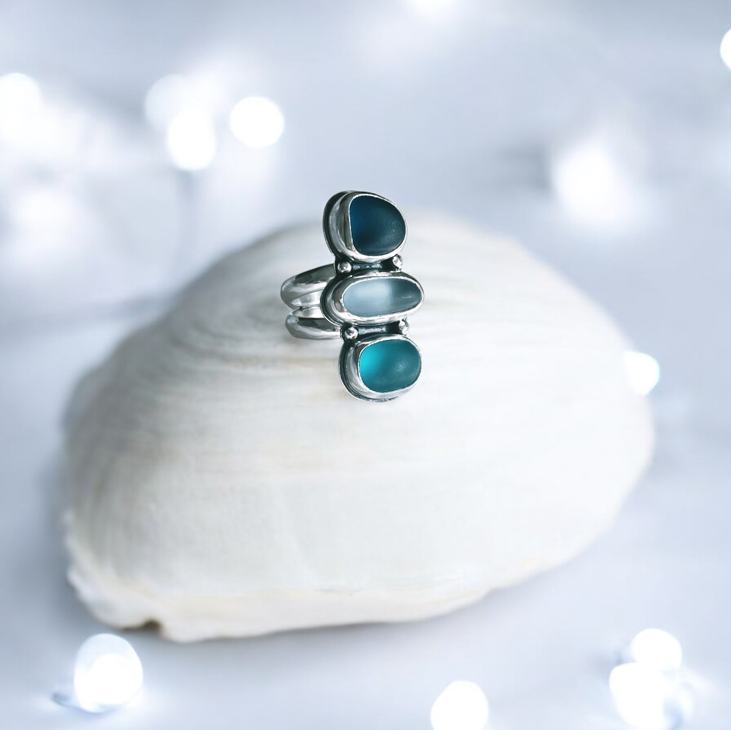 Anillo Amalfi Sea Glass - 4