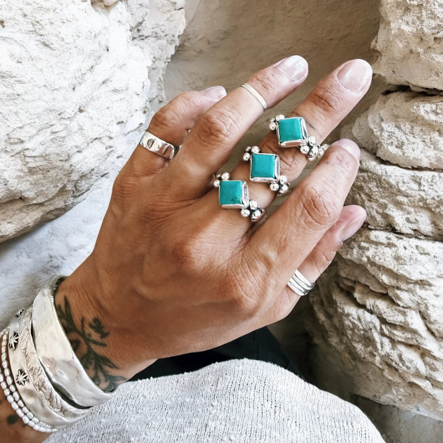 Anillo Elisa Lunar Turquesa