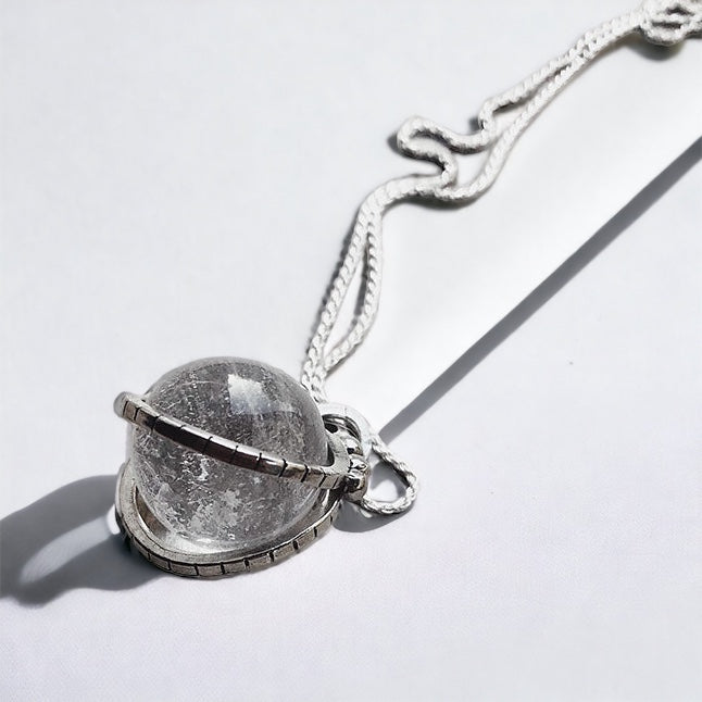 Colgante Halo Clasico Antiestress Cuarzo Transparente "M"