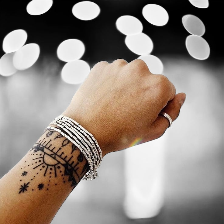 Pulsera o collar Mostacilla Tubo Retro