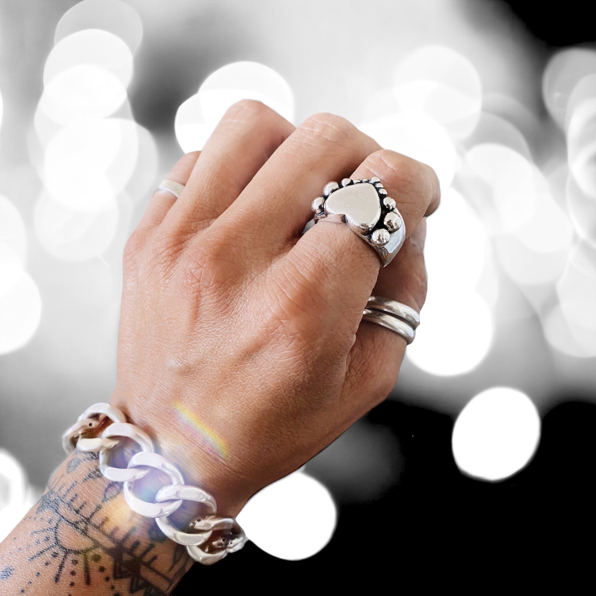 Anillo corazon empelotado