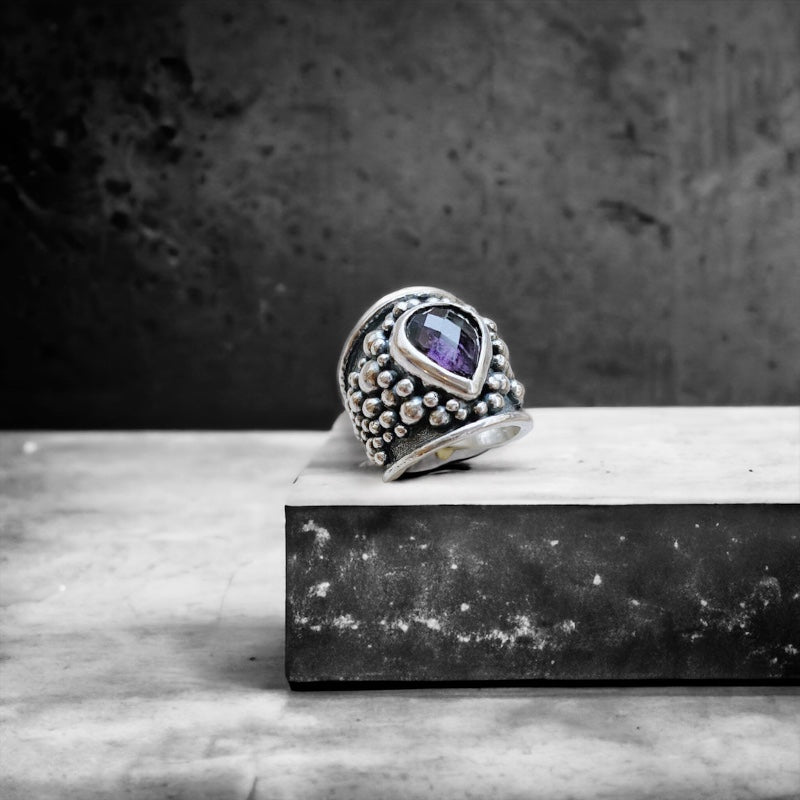 Anillo Gigante Empelotado Lila - PREVENTA