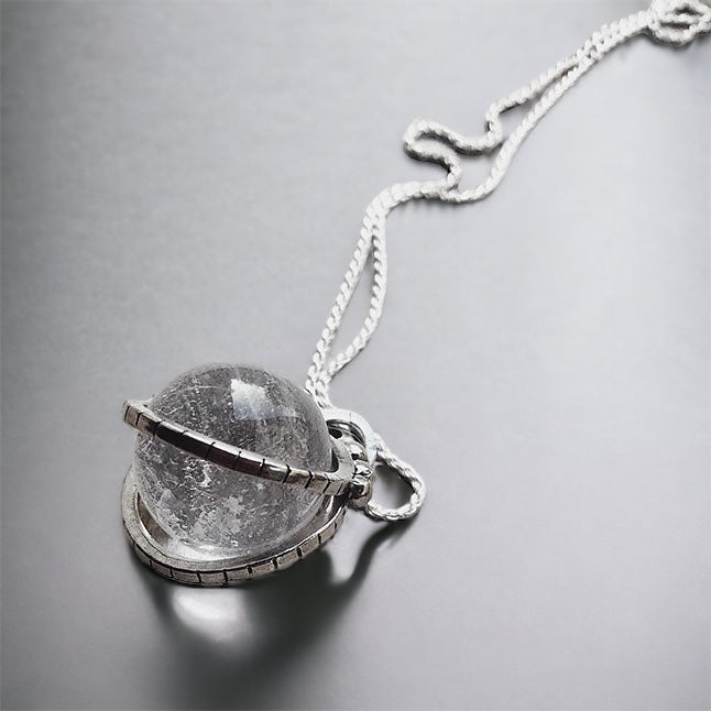 Colgante Halo Clasico Antiestress Cuarzo Transparente "M"