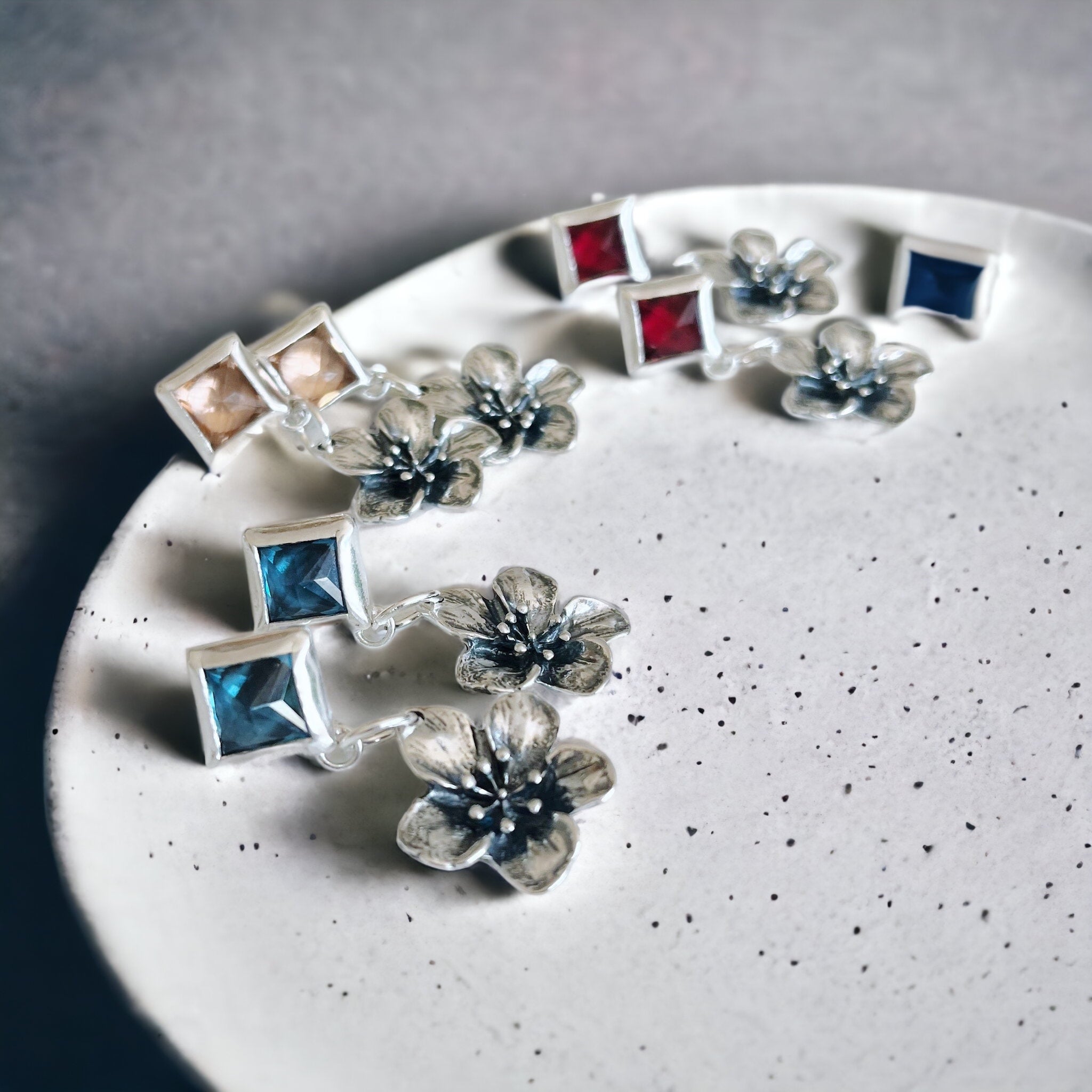 Aros Malva - distintas piedras