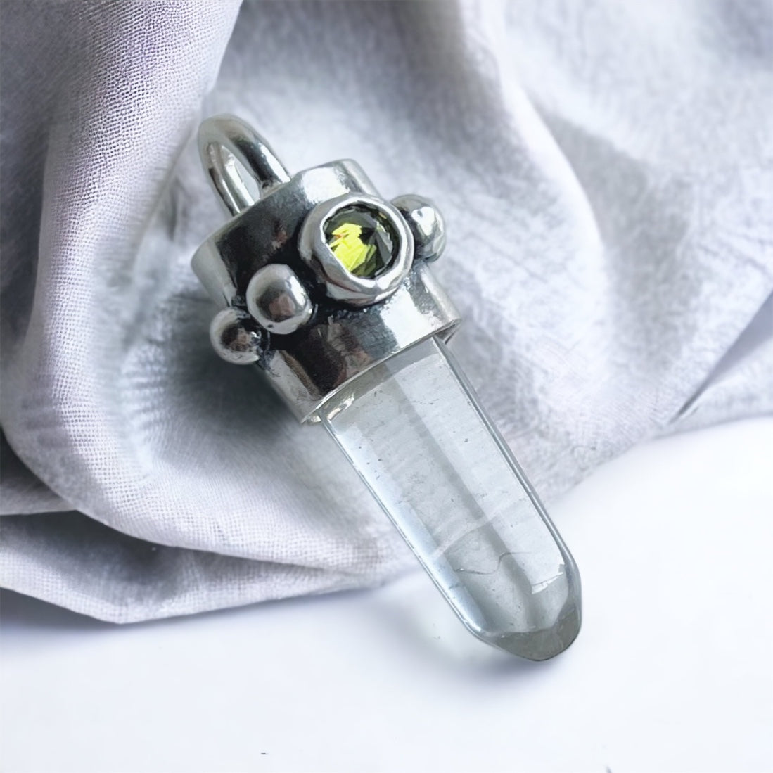 Colgante Punta Cuarzo / Varias Piedras