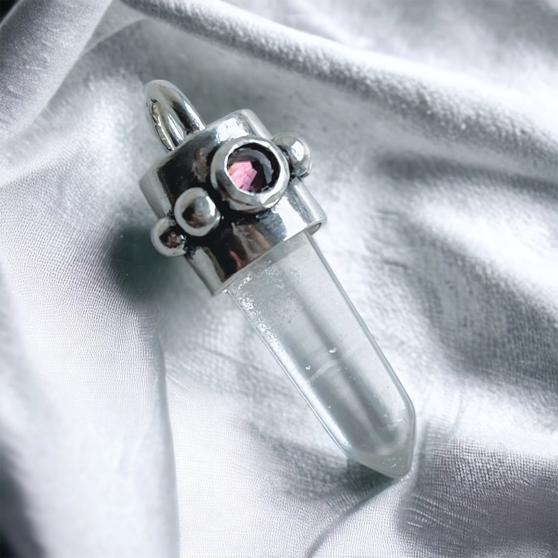 Colgante Punta Cuarzo / Varias Piedras