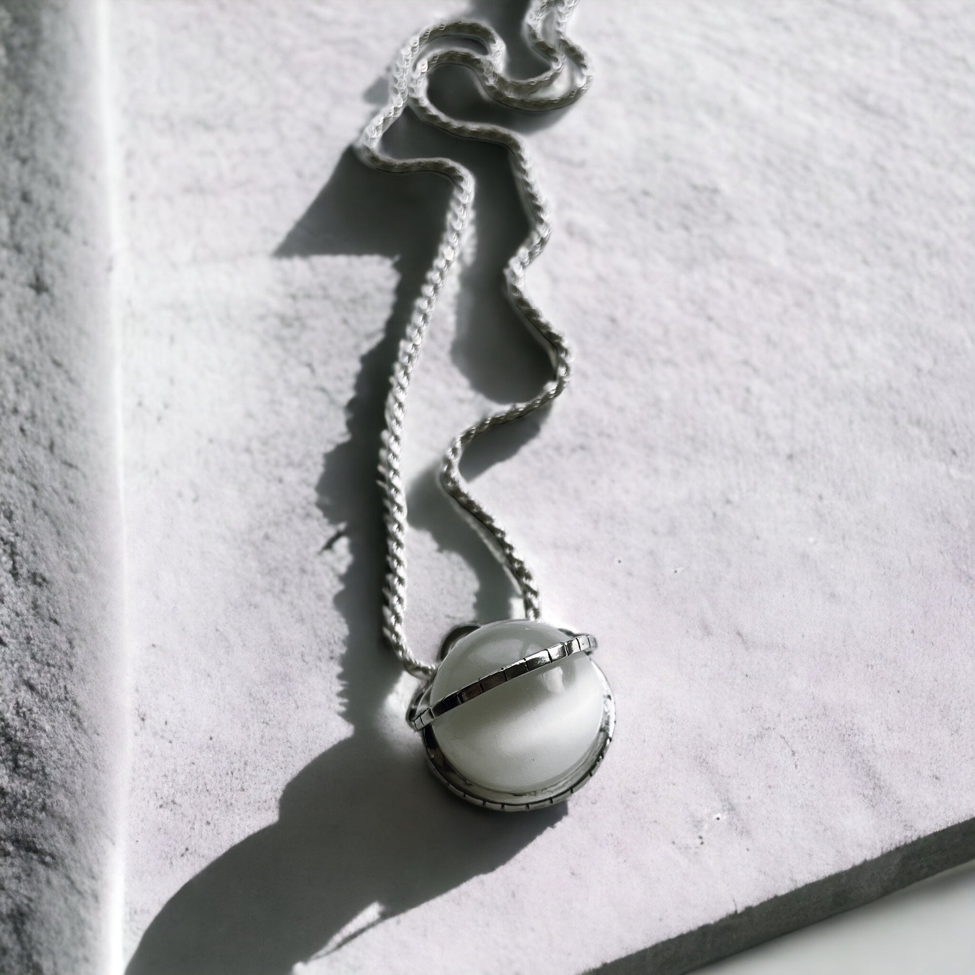 Colgante Halo M Clasico Antiestress Ojo de Tigre blanco