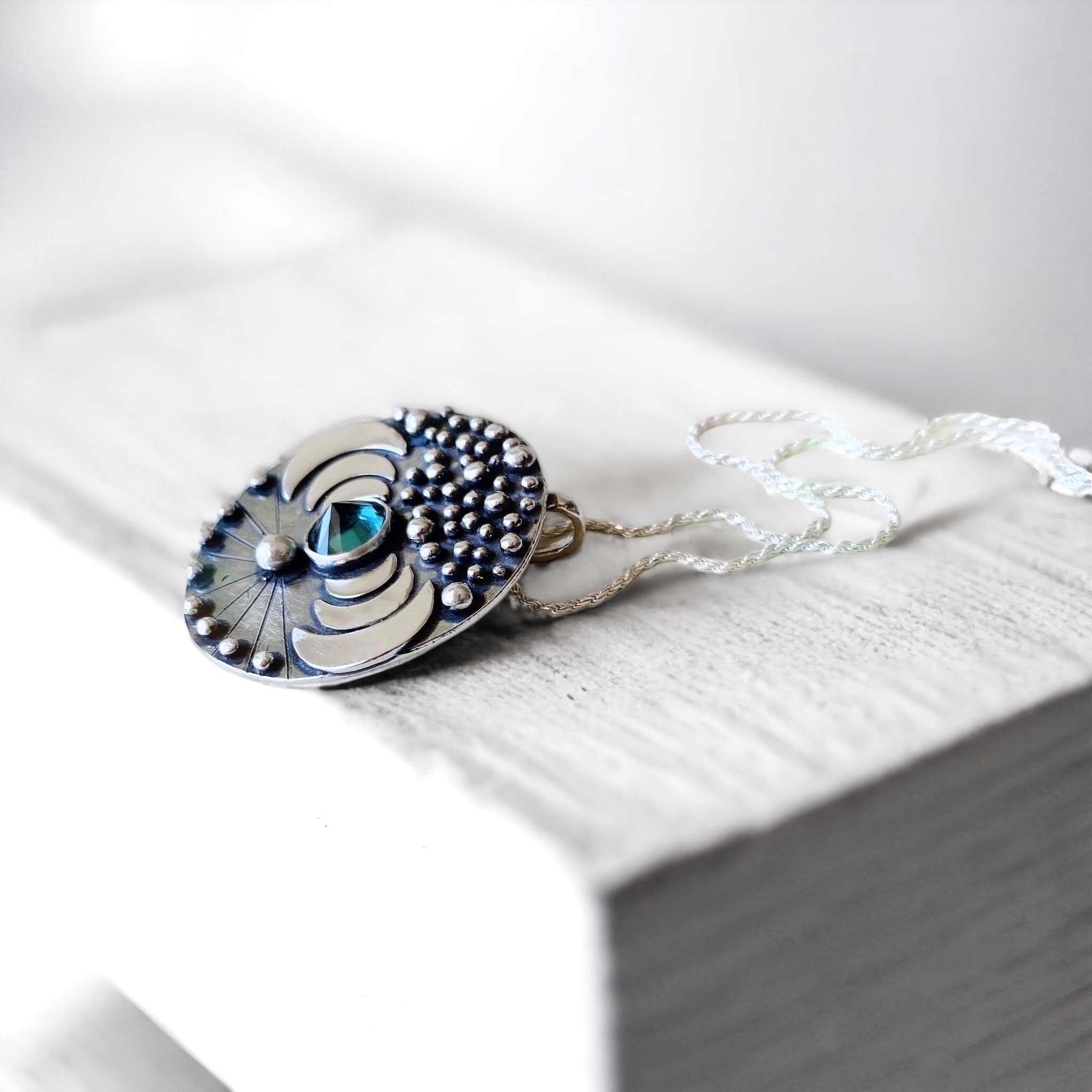 Colgante Big Bang Topacio London Blue