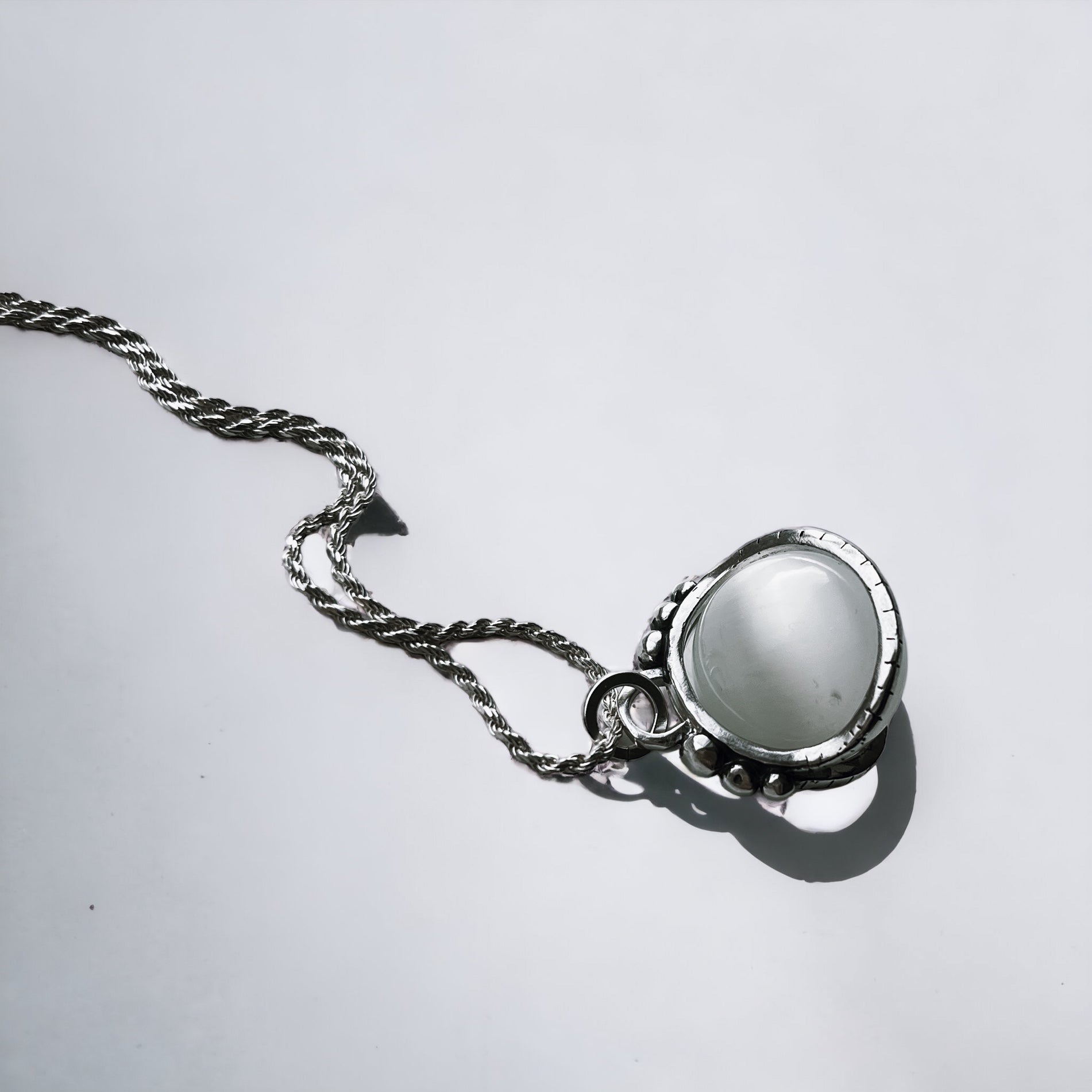 Colgante Halo M Clasico Antiestress Ojo de Tigre blanco