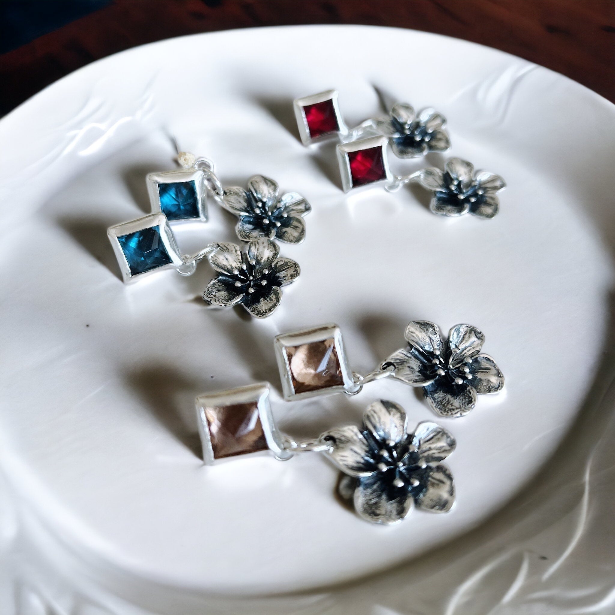 Aros Malva - distintas piedras