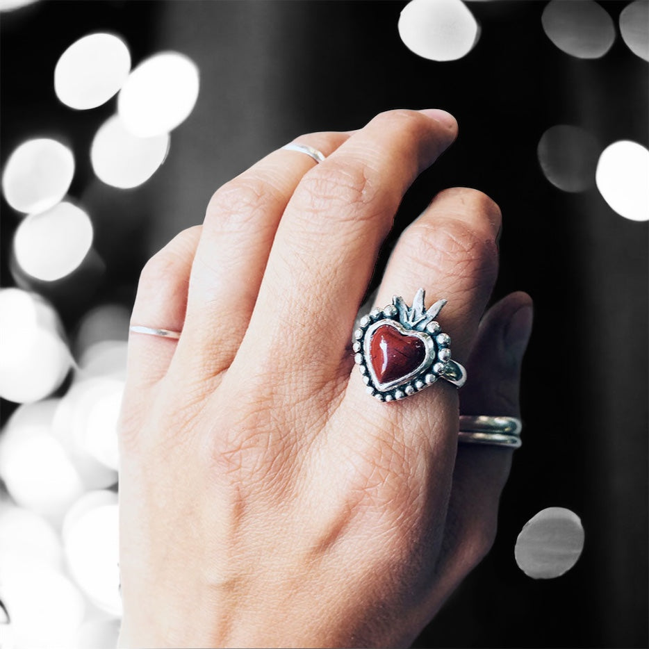 Anillo Detente Jaspe Rojo