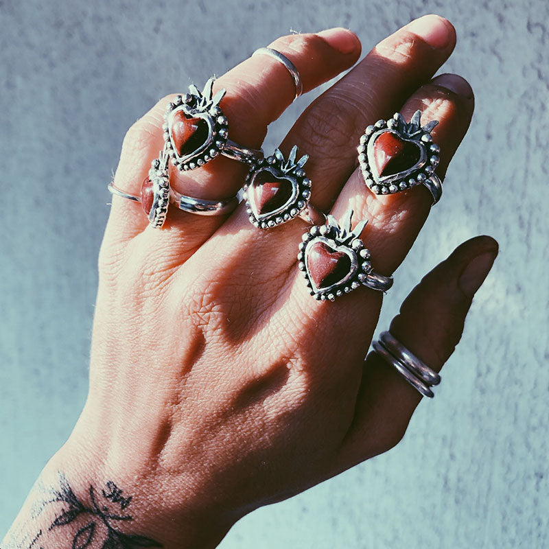 Anillo Detente Jaspe Rojo
