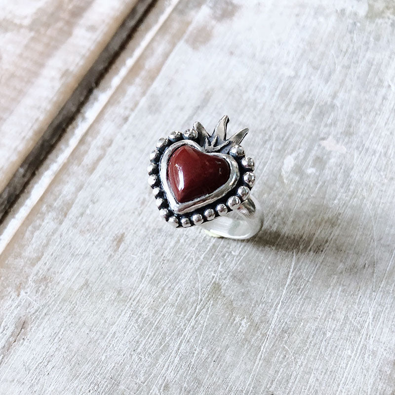 Anillo Detente Jaspe Rojo