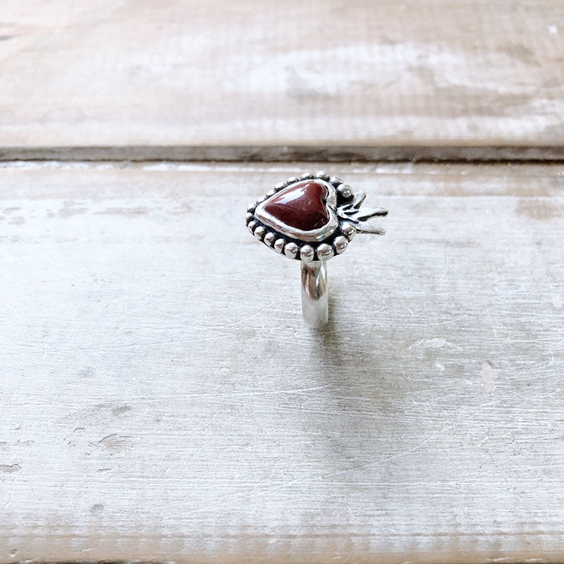 Anillo Detente Jaspe Rojo