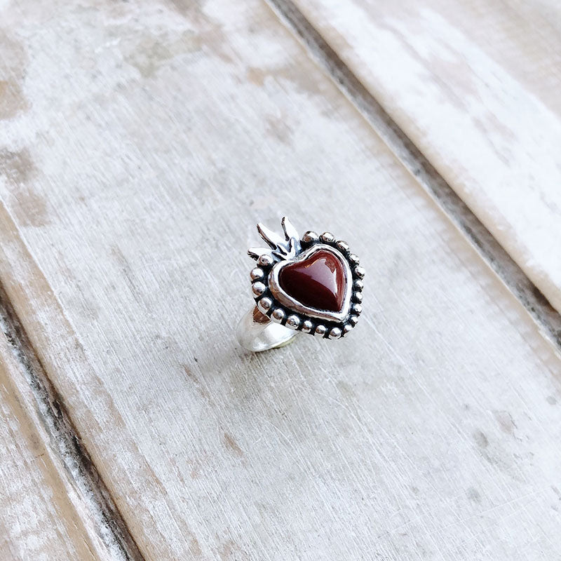 Anillo Detente Jaspe Rojo