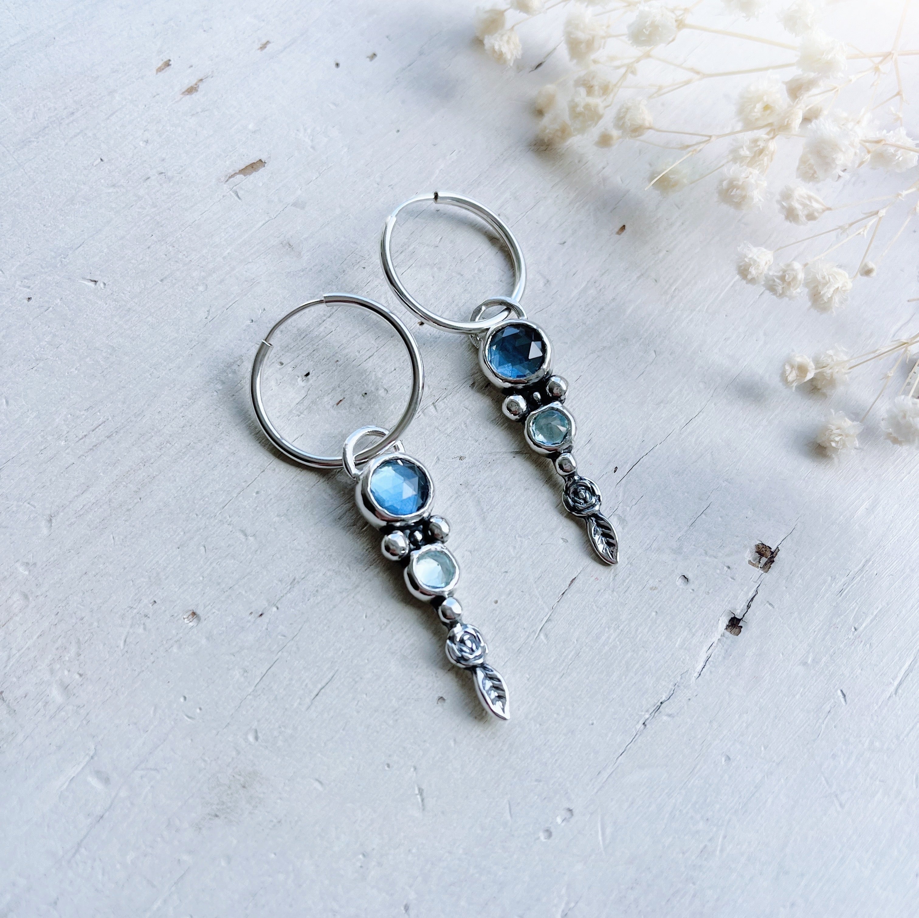 Aros Rosa Trepadora / varias piedras