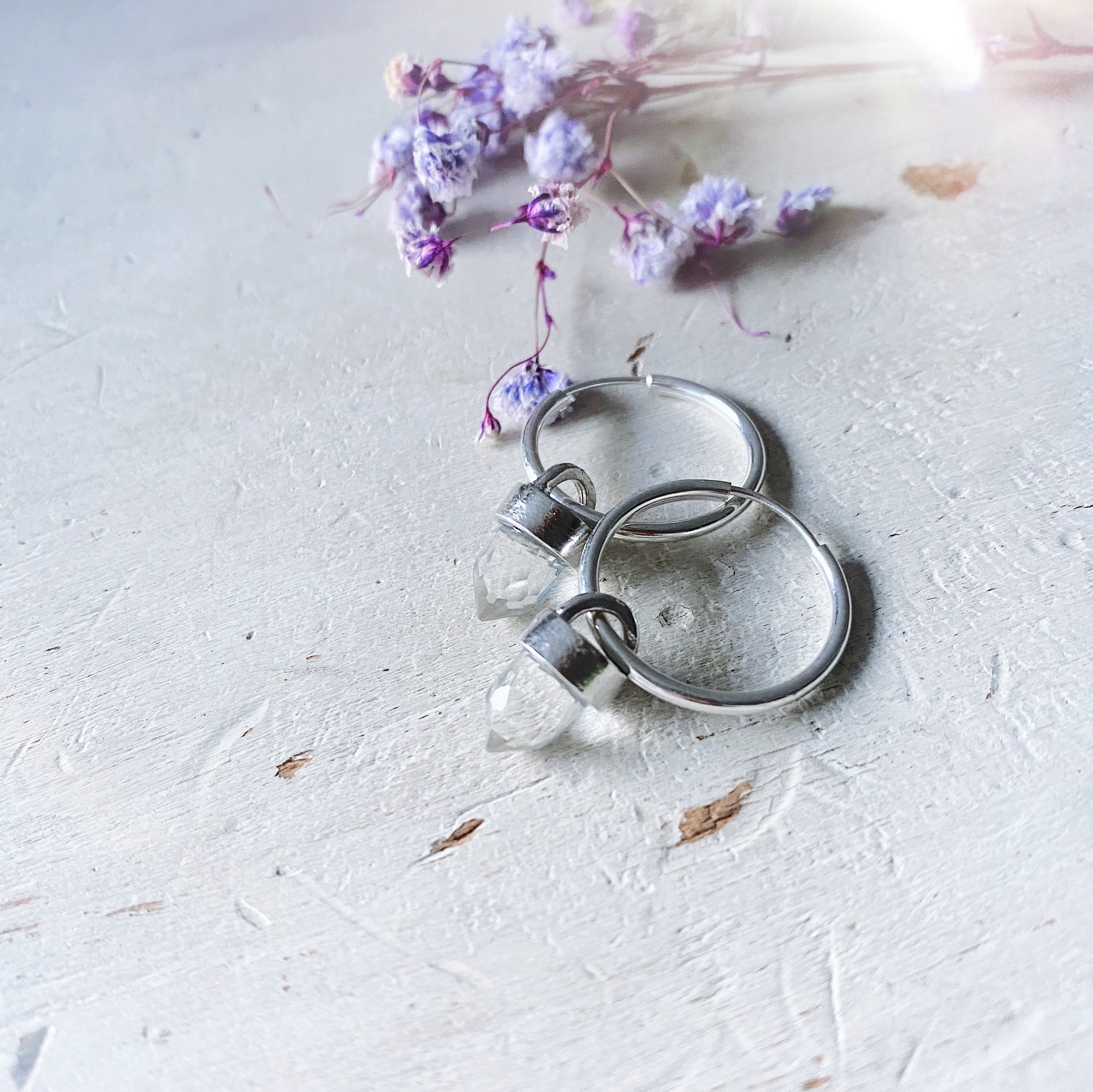 Aros Argolla Mini Puntas. + Piedra a eleccion